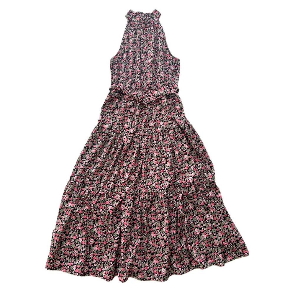 Shein Black Floral Maxi Dress